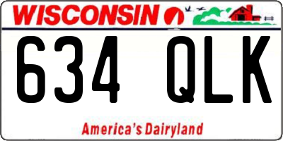 WI license plate 634QLK
