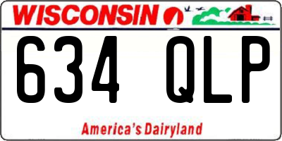 WI license plate 634QLP