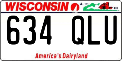 WI license plate 634QLU
