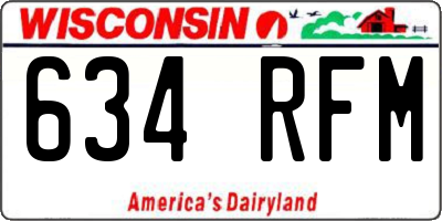WI license plate 634RFM