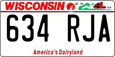 WI license plate 634RJA