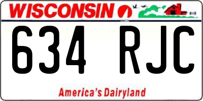 WI license plate 634RJC
