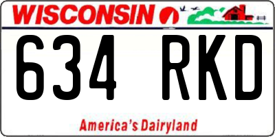 WI license plate 634RKD