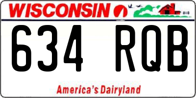 WI license plate 634RQB