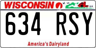 WI license plate 634RSY