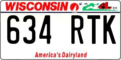 WI license plate 634RTK