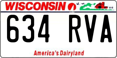 WI license plate 634RVA