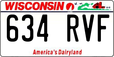WI license plate 634RVF