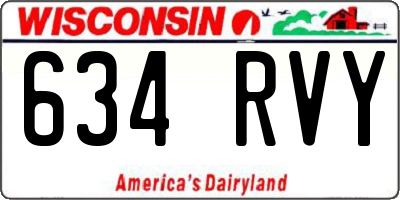 WI license plate 634RVY