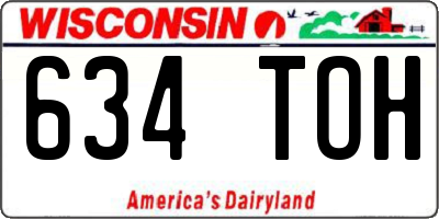 WI license plate 634TOH