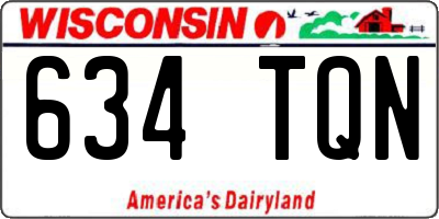 WI license plate 634TQN