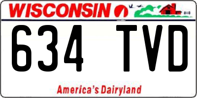 WI license plate 634TVD