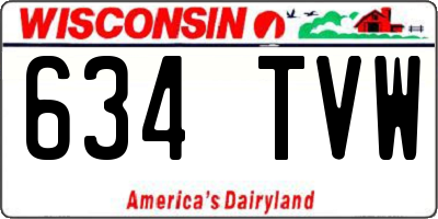 WI license plate 634TVW