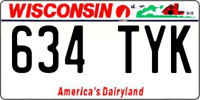 WI license plate 634TYK