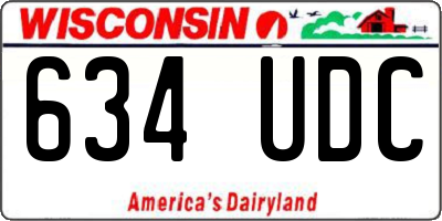 WI license plate 634UDC