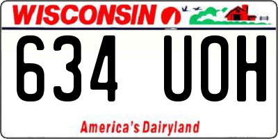 WI license plate 634UOH
