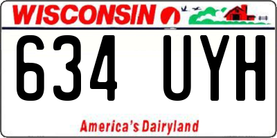 WI license plate 634UYH