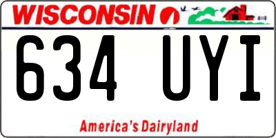 WI license plate 634UYI