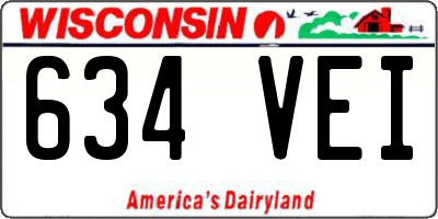 WI license plate 634VEI