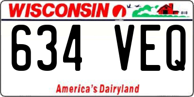 WI license plate 634VEQ