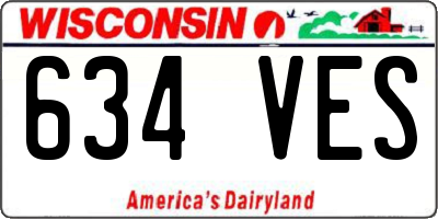 WI license plate 634VES