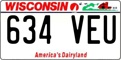 WI license plate 634VEU
