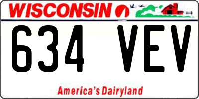 WI license plate 634VEV