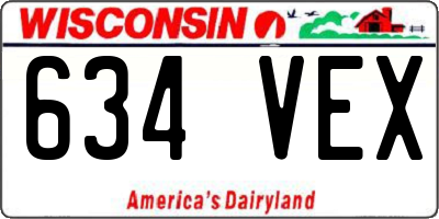WI license plate 634VEX