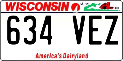 WI license plate 634VEZ