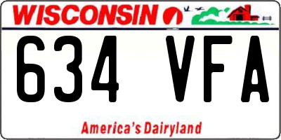 WI license plate 634VFA