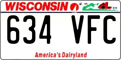 WI license plate 634VFC