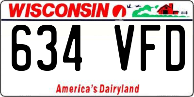 WI license plate 634VFD