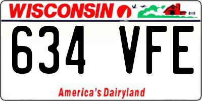 WI license plate 634VFE