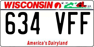 WI license plate 634VFF