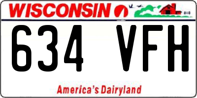 WI license plate 634VFH