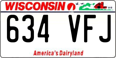 WI license plate 634VFJ