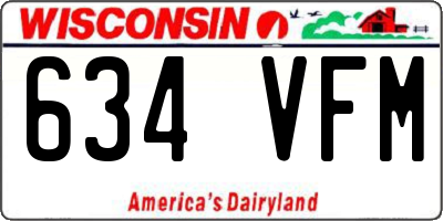 WI license plate 634VFM