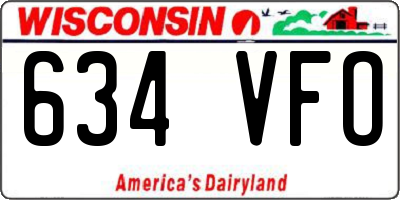 WI license plate 634VFO