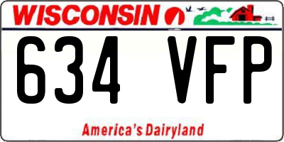 WI license plate 634VFP