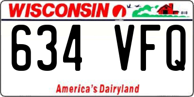 WI license plate 634VFQ