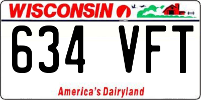WI license plate 634VFT
