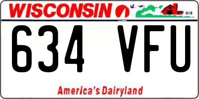 WI license plate 634VFU