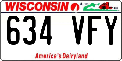 WI license plate 634VFY