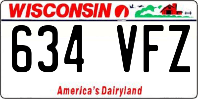 WI license plate 634VFZ
