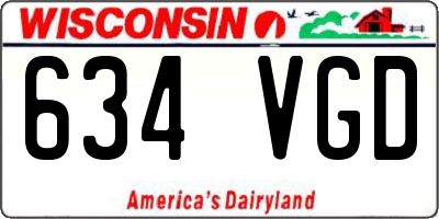 WI license plate 634VGD