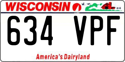 WI license plate 634VPF