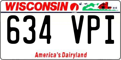 WI license plate 634VPI