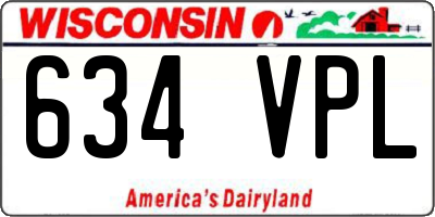 WI license plate 634VPL