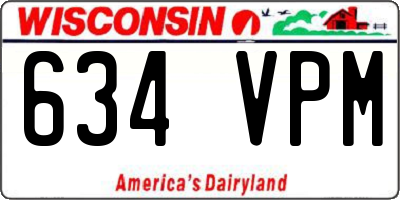 WI license plate 634VPM