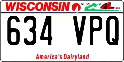 WI license plate 634VPQ